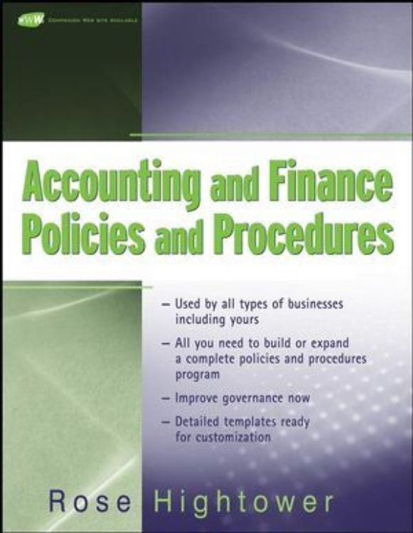 تصویر Accounting and Finance Policies and Procedures, (with URL)