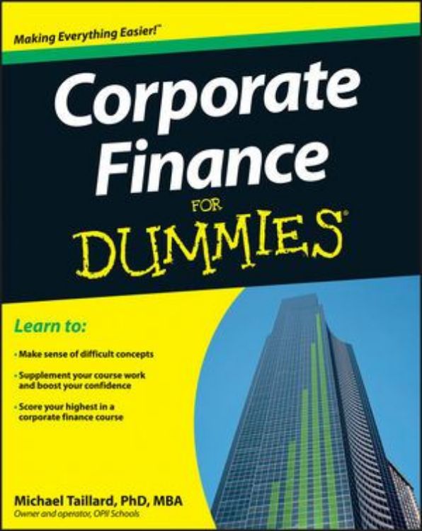 تصویر Corporate Finance For Dummies