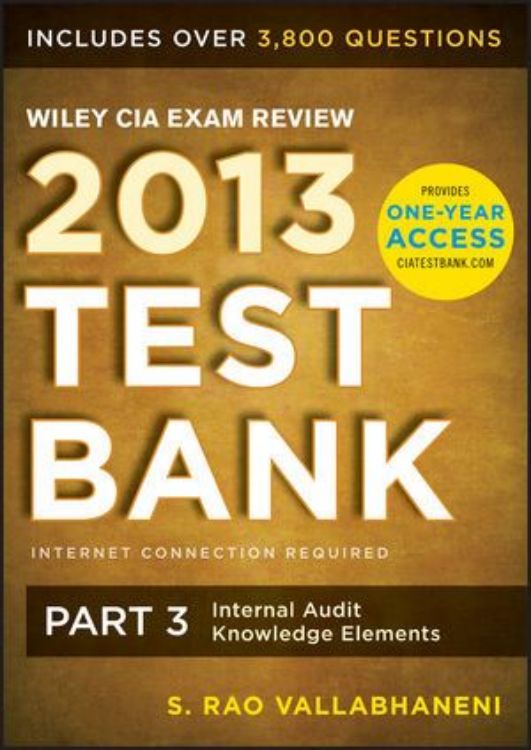 تصویر Wiley CIA Exam Review 2013 Online Test Bank 1-Year Access: Part 3, Internal Audit Knowledge Elements