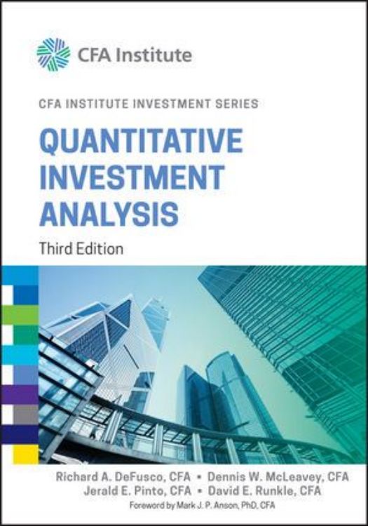 تصویر Quantitative Investment Analysis, 3rd Edition