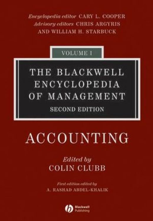 تصویر The Blackwell Encyclopedia of Management, Volume 1, Accounting, 2nd Edition